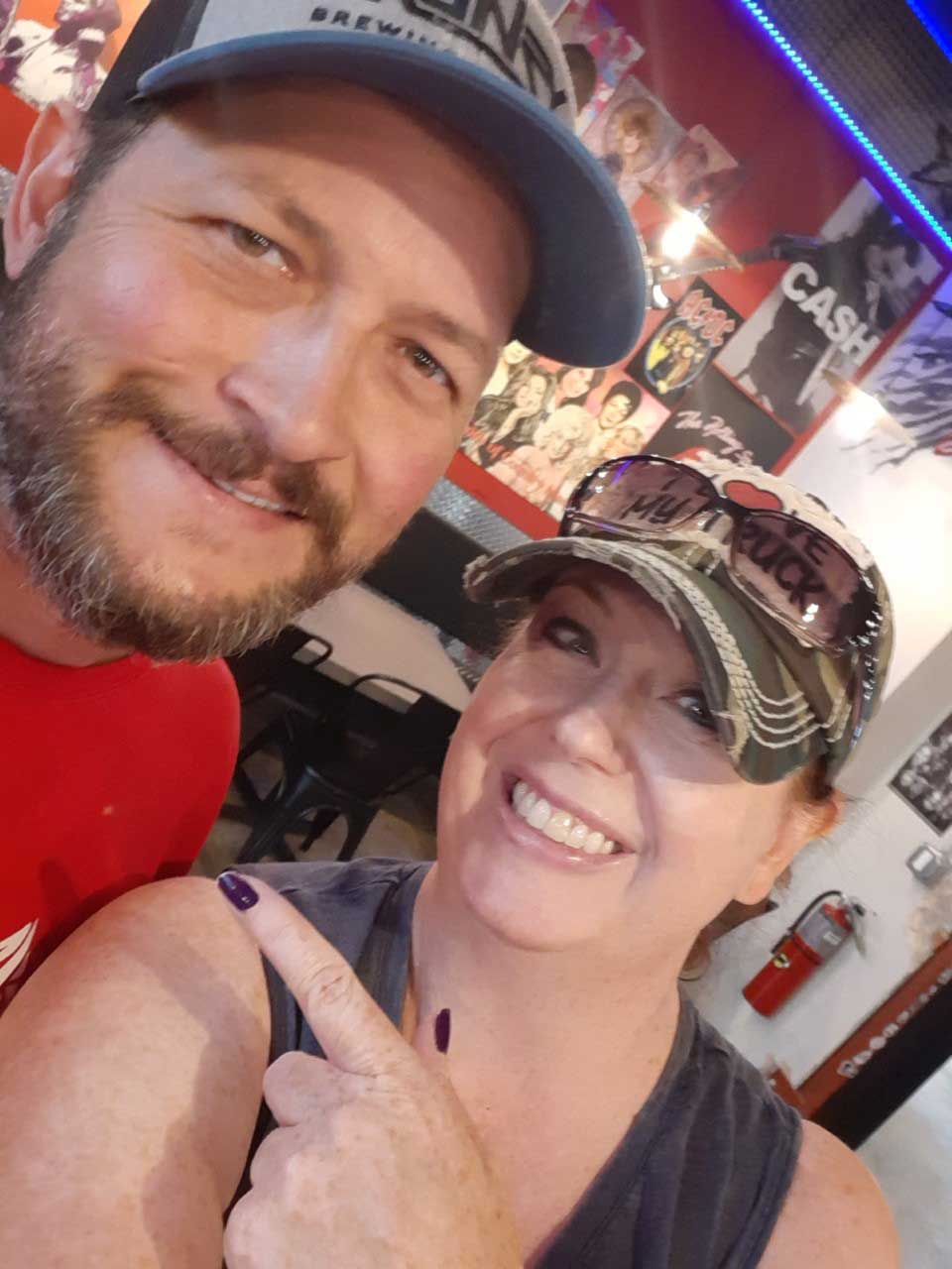 Owners Michelle and Josh Spurlock of BlueJsRollinGrill - Blue J's Rollin' Grill Josh and Michelle Spurlock, owners of BlueJs Food Truck in Oklahoma City